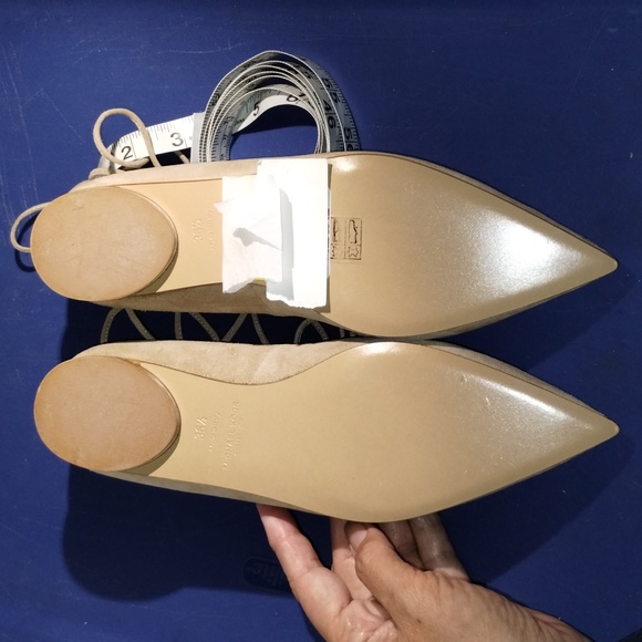 Michael Kors Collection Runway Kallie Suede Flat Beige 6.5 Italy NWOT - Picture 5 of 12